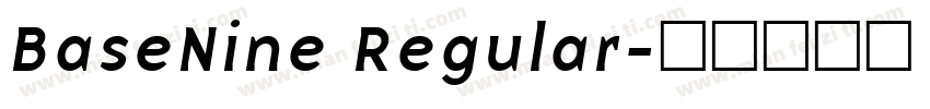 BaseNine Regular字体转换